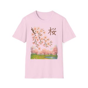 Cherry Blossom Unisex T-Shirt, Nature Lover Tee, Spring Aesthetic Shirt, Birthday Gift, Festival Apparel image 1