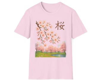 T-shirt kersenbloesem, T-shirt natuurliefhebber, shirt lente-esthetiek, verjaardagscadeau, festivalkleding