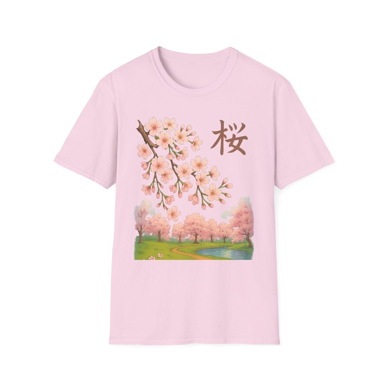 Cherry Blossom Unisex T-Shirt, Nature Lover Tee, Spring Aesthetic Shirt, Birthday Gift, Festival Apparel image 1