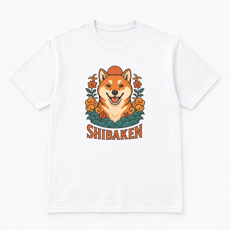 Shiba-Inu-T-Shirt, süßes japanisches Hunde-T-Shirt, Geschenk für Shiba-Mama, Shirt für Hundeliebhaber, Kawaii-Shiba-Grafik-T-Shirt, Unisex-Shirt mit japanischer Kunst Bild 4