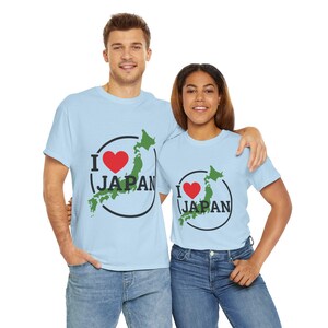 T-shirt I Love Japan, T-shirt Japanse kaart, uniseks shirt reiscadeau, Japans souvenir voor toeristen en cultuurfans afbeelding 9