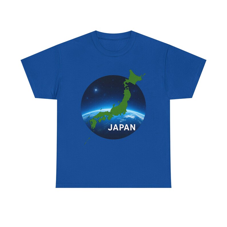 Maglietta grafica Japan Earth, maglietta unisex in cotone pesante, regalo per gli amanti dei viaggi, maglietta Japan Pride, abbigliamento per la Giornata della Terra, abbigliamento casual immagine 9