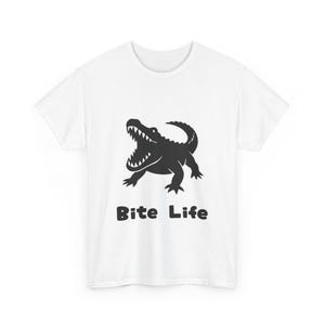 Crocodile T-shirt - Bite Life Inspired Unisex T-Shirt for Kids and Adults, Fun Casual Wear, Crocodile Lovers Gift, Eco-Friendly Fashion