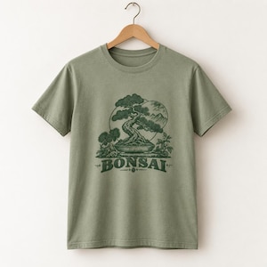 Bonsai-Baum-T-Shirt, Vintage-T-Shirt mit japanischem Pflanzenmotiv, Geschenk für Pflanzenliebhaber Bild 11