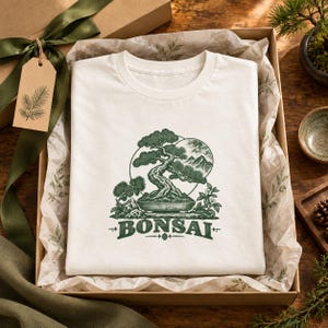Bonsai-Baum-T-Shirt, Vintage-T-Shirt mit japanischem Pflanzenmotiv, Geschenk für Pflanzenliebhaber Bild 18