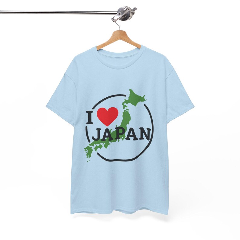 T-shirt I Love Japan, T-shirt Japanse kaart, uniseks shirt reiscadeau, Japans souvenir voor toeristen en cultuurfans afbeelding 7