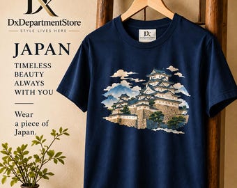 Sommerlandschafts-T-Shirt mit Windspielmotiv | Japanisches Natsu Furin Landschafts-Shirt