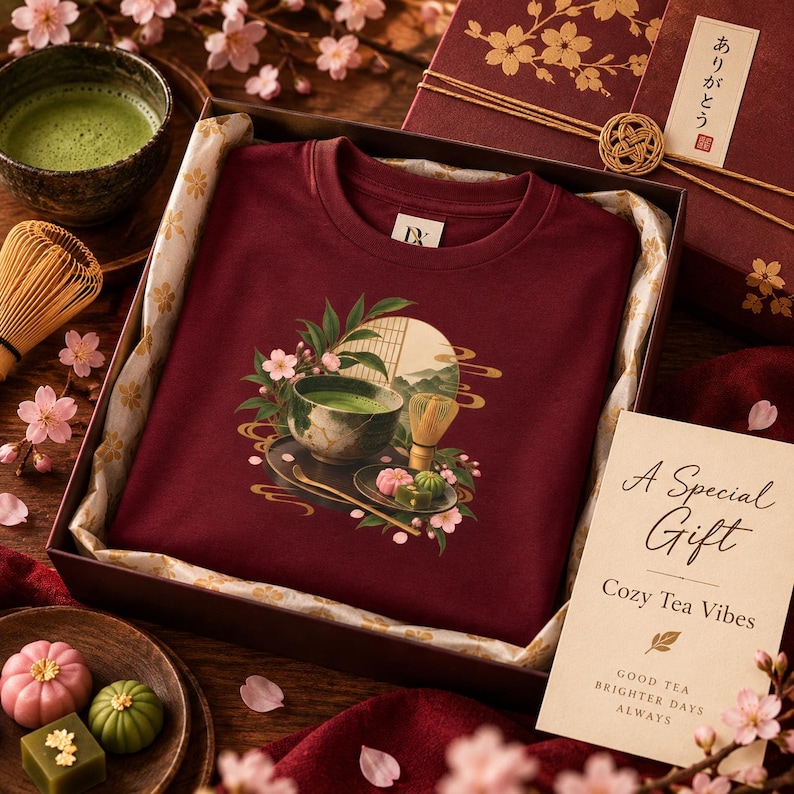 抹茶Tシャツ、日本の茶道Tシャツ、抹茶好きへのギフト 画像 10