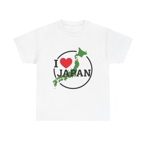 T-shirt I Love Japan, T-shirt Japanse kaart, uniseks shirt reiscadeau, Japans souvenir voor toeristen en cultuurfans afbeelding 10