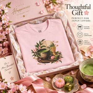 抹茶Tシャツ、日本の茶道Tシャツ、抹茶好きへのギフト 画像 13