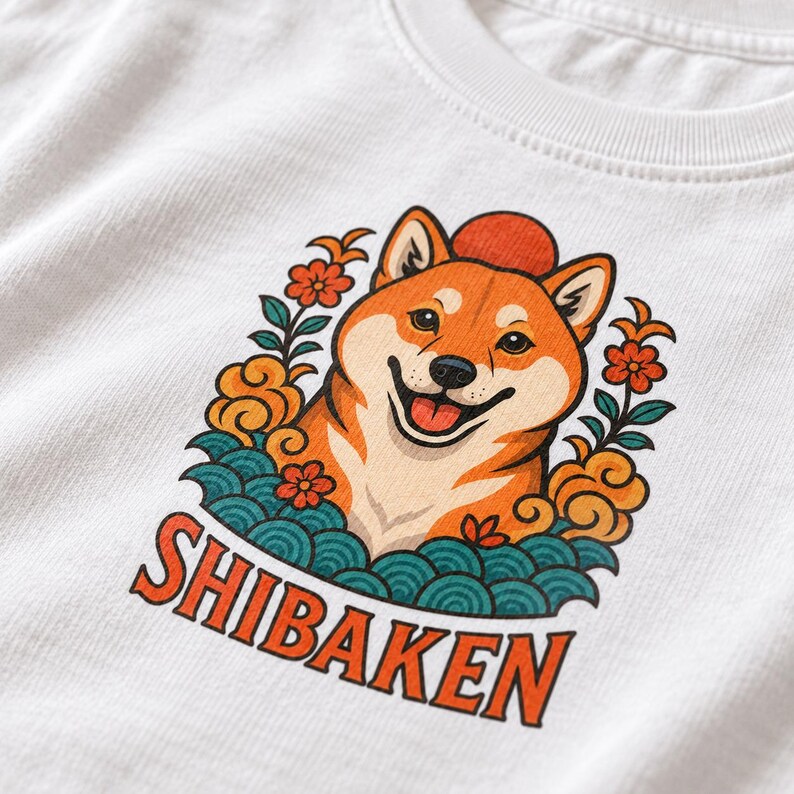 Shiba-Inu-T-Shirt, süßes japanisches Hunde-T-Shirt, Geschenk für Shiba-Mama, Shirt für Hundeliebhaber, Kawaii-Shiba-Grafik-T-Shirt, Unisex-Shirt mit japanischer Kunst Bild 10