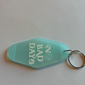 Retro acrylic motel keychain
