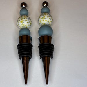 Beaded wine stoppers