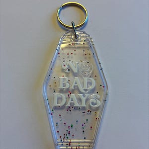 Retro acrylic motel keychain