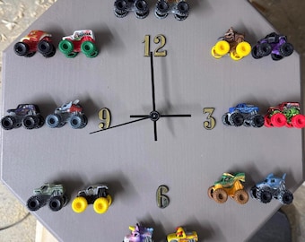 Hanging Octagonal Monster Truck Mini (1:87) Display Clock