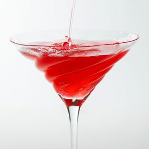 Twisted Crystal Martini Glasses - Vortex Design, Elegant Stemware Set of 2