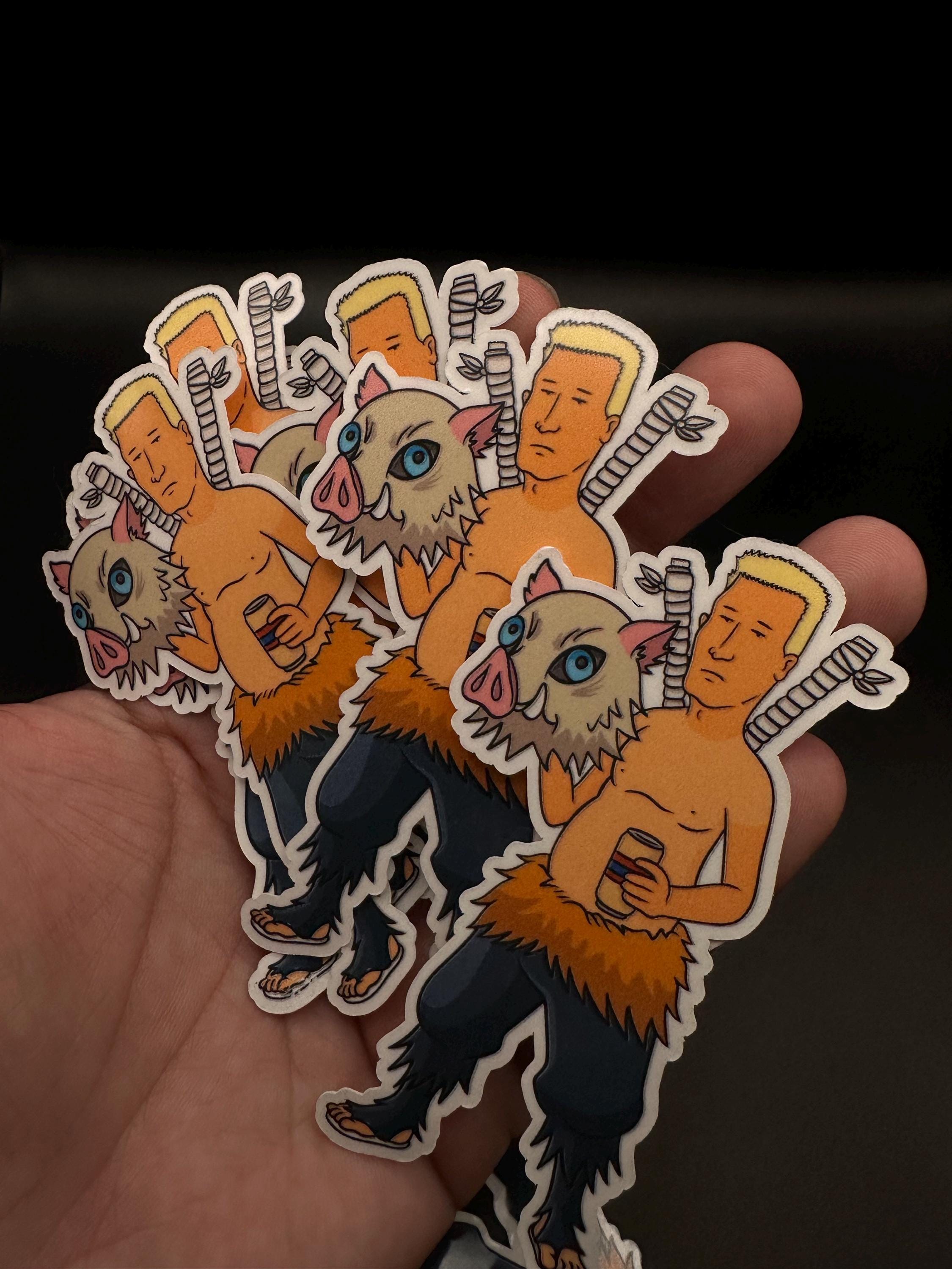 Boomhauer Inosuke Sticker – Demon Slayer X King of the Hill Mashup ...