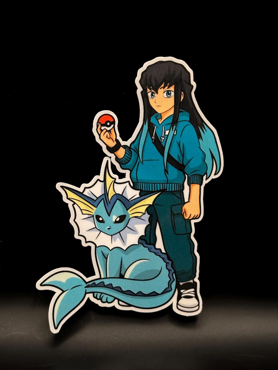 Trauner Sticker Vaporeon Trainer Sticker – Anime Style Pokémon Fan Art Decal ...