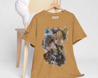 Camiseta Basilosaurus / Camiseta abstracta de acuarela / Arte animal con manchas de tinta