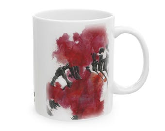 Taza de cerámica con ilustración de Acrocanthosaurus / Taza de café de 11 oz / 15 oz