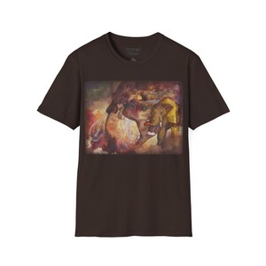 Camiseta con ilustración surrealista de mamut / Camiseta de arte de mamíferos prehistóricos Dark Chocolate