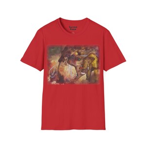 Camiseta con ilustración surrealista de mamut / Camiseta de arte de mamíferos prehistóricos Red