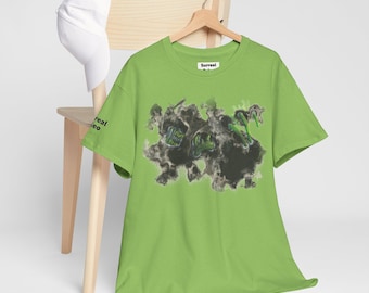 Camiseta con diseño de fósil de pozo de alquitrán / Obra de arte abstracta de fósiles