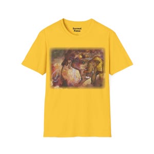 Camiseta con ilustración surrealista de mamut / Camiseta de arte de mamíferos prehistóricos Daisy