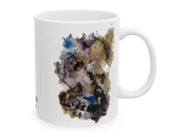 Taza con fósil de basilosaurio / Taza de café de cerámica