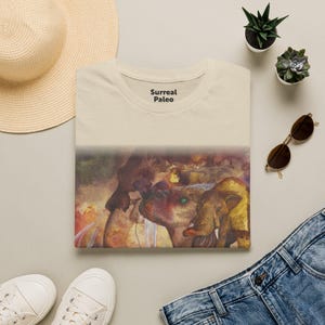 Camiseta con ilustración surrealista de mamut / Camiseta de arte de mamíferos prehistóricos imagen 16