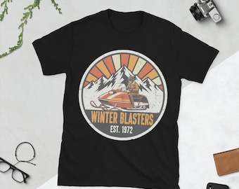 Camiseta vintage de moto de nieve