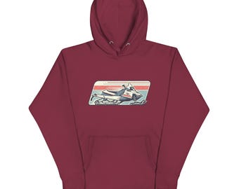 Sudadera con capucha y estampado de motonieve