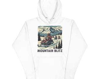 Sudadera con capucha para moto de nieve de montaña