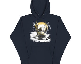 Sudadera con capucha Sunset Snowmobile Race