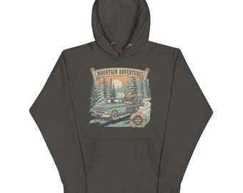 Sudadera de camión y moto de nieve de la vieja escuela