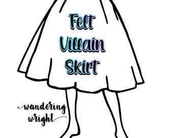 Custom Villain *Felt* Novelty Circle Skirt