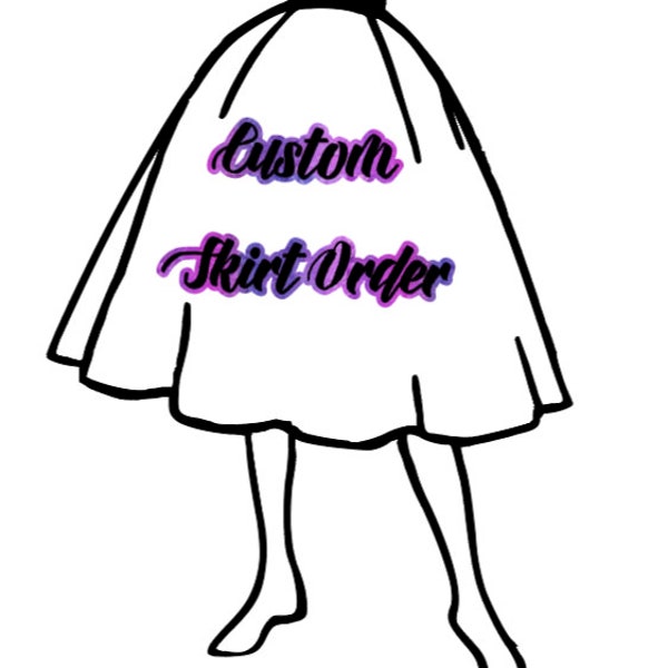 Custom *plain* solid color girl's poodle skirt