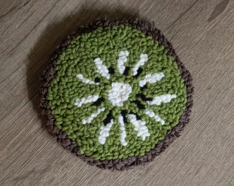 Sommer Tassenteppiche | Handgemachte Geschenke, Nadeldekor, Obst, Fische, Muscheln Untersetzer