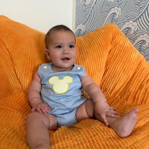 Boys Gingham Mouse Bubble