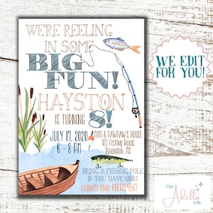 Personalized Invitation | Digital File | Fishing Birthday | Boy Birthday | Fishing Party