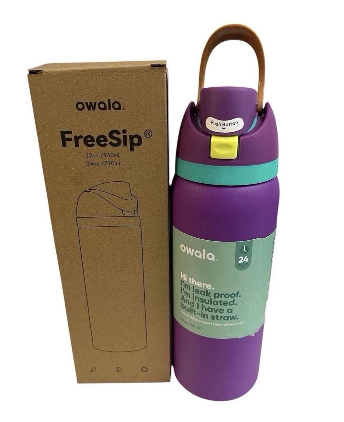 【新品未使用】owala 水筒 24oz.(710ml) ダークパープル 新品未使用 OWALA 水筒 24oz ストロー内蔵 漏れ防止 断熱 【9色選択