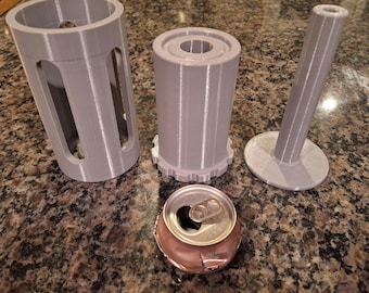 Manual Can Crusher – 3D Printed Durable PETG for Easy Crushing & Space Saving