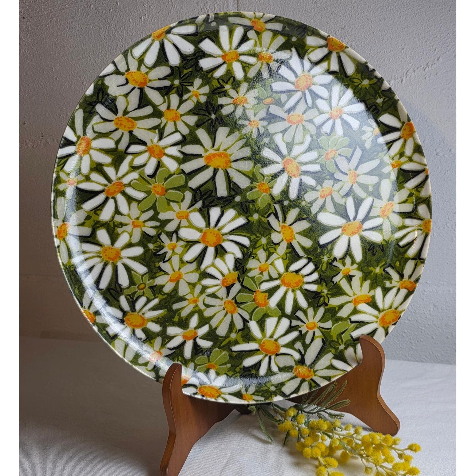Vintage Daisy Serving Tray - Etsy