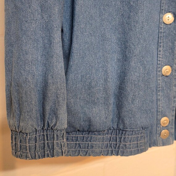 Vintage Teddi Petite Blue Denim Western Embroidered Button Jacket Women PL View 5