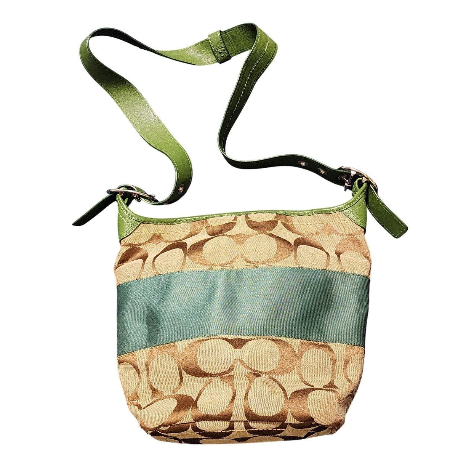 Vintage Coach Green Bucket Bag - Etsy