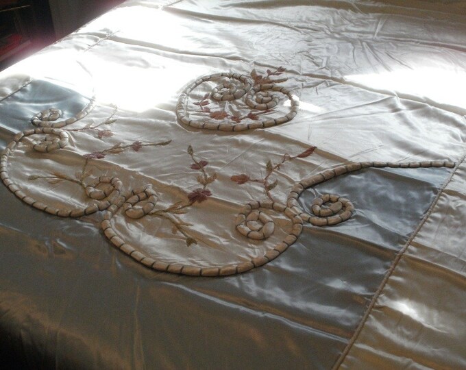 Vintage Satin Bedspread Etsy