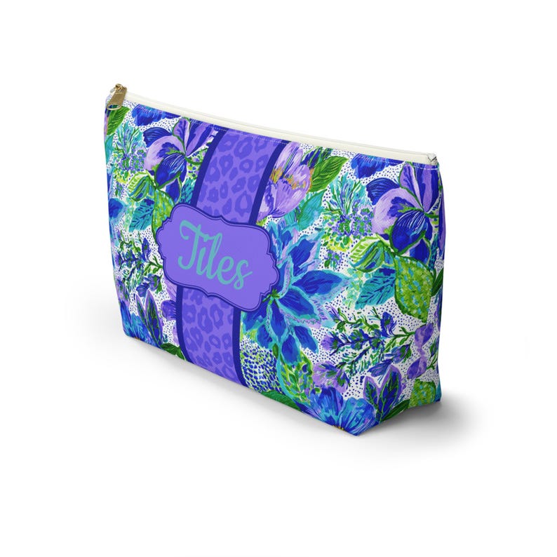 Floral Mahjong Tile Bag for Mah Jong Gift Tile Storage Bag Game Night Bag, Mahjong Gift, Mahjong Tile Pouch, Tile Organizer, Mahjong Bags image 4