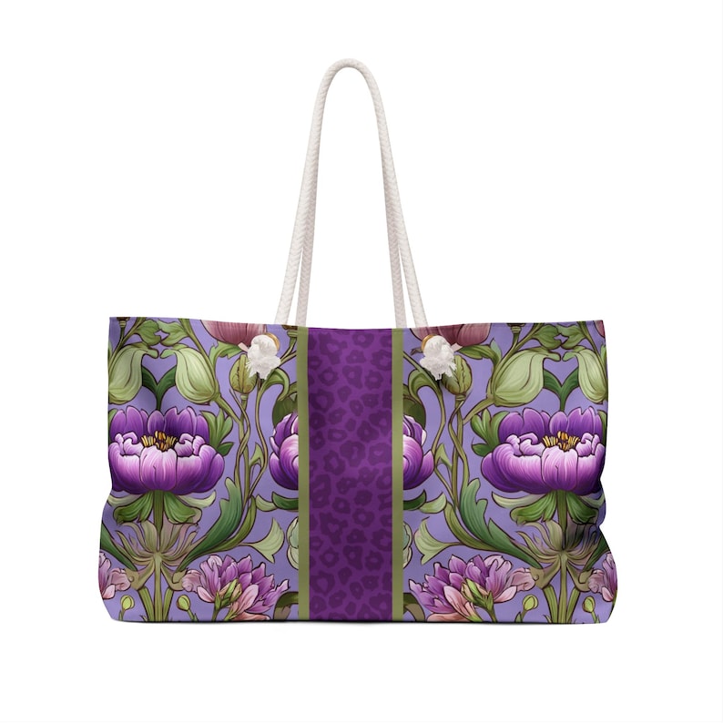 Bolsa de Mahjong Tiffany Amethyst, bolsa de fin de semana floral personalizada para fichas, accesorios con nombre personalizado, regalo para jugadores de Mahjong imagen 3