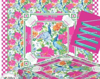 Mahjong Tablecloth, Charleston Rules Table Cover, Game Night Decor, Mahjong Board Game Mat, Trendy Mahjong Accessories, Green Mahjong Racks