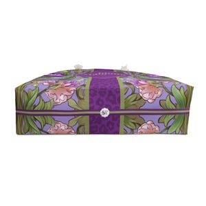 Bolsa de Mahjong Tiffany Amethyst, bolsa de fin de semana floral personalizada para fichas, accesorios con nombre personalizado, regalo para jugadores de Mahjong imagen 5